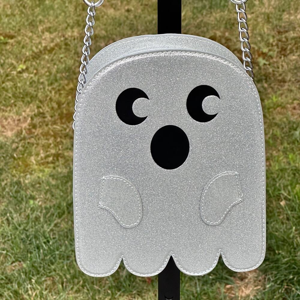 Mad Engine 2023 Silver Glitter Ghost Crossbody Pu… - image 1